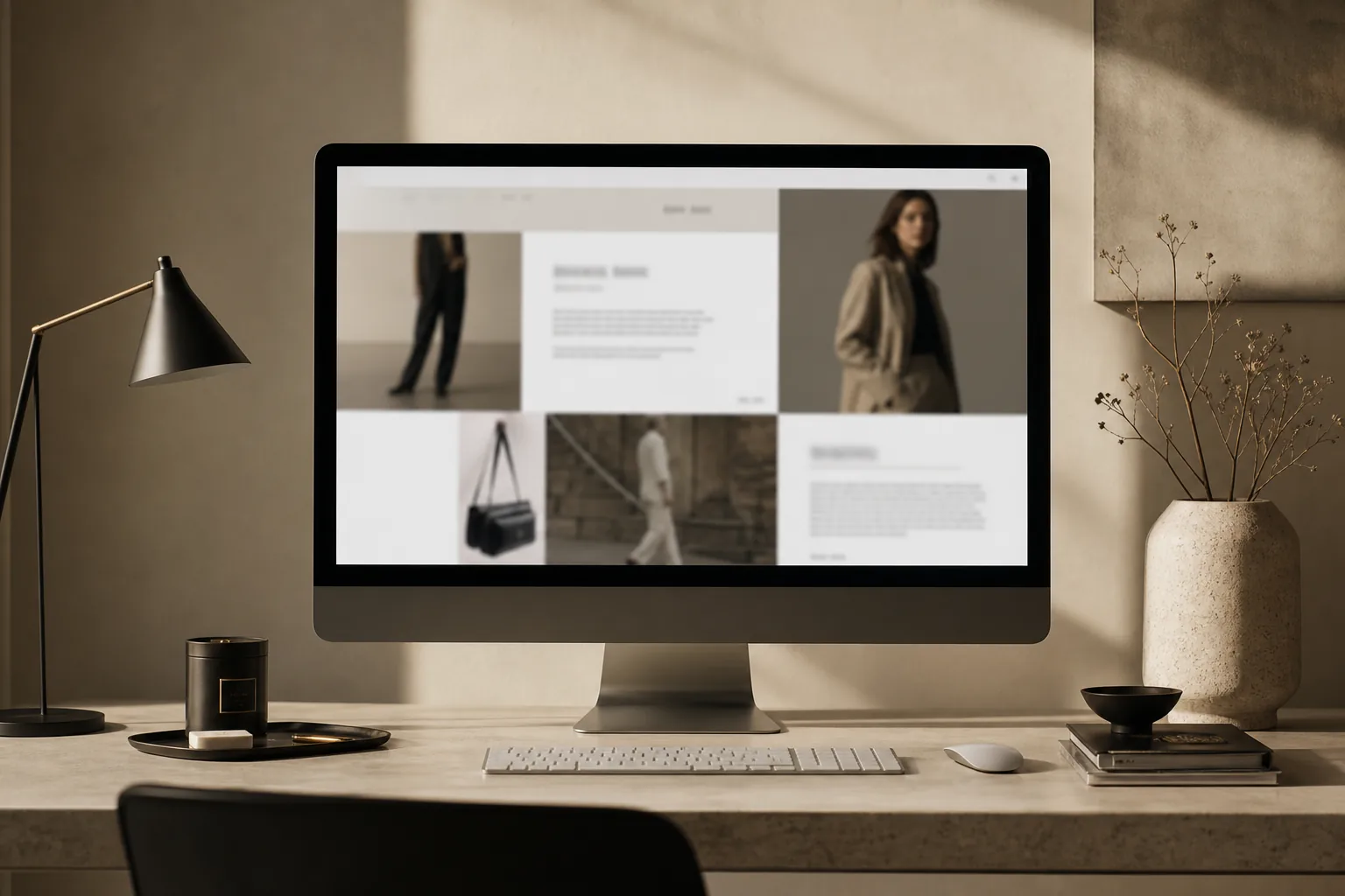 Editorial homepage layout with clear typographic hierarchy