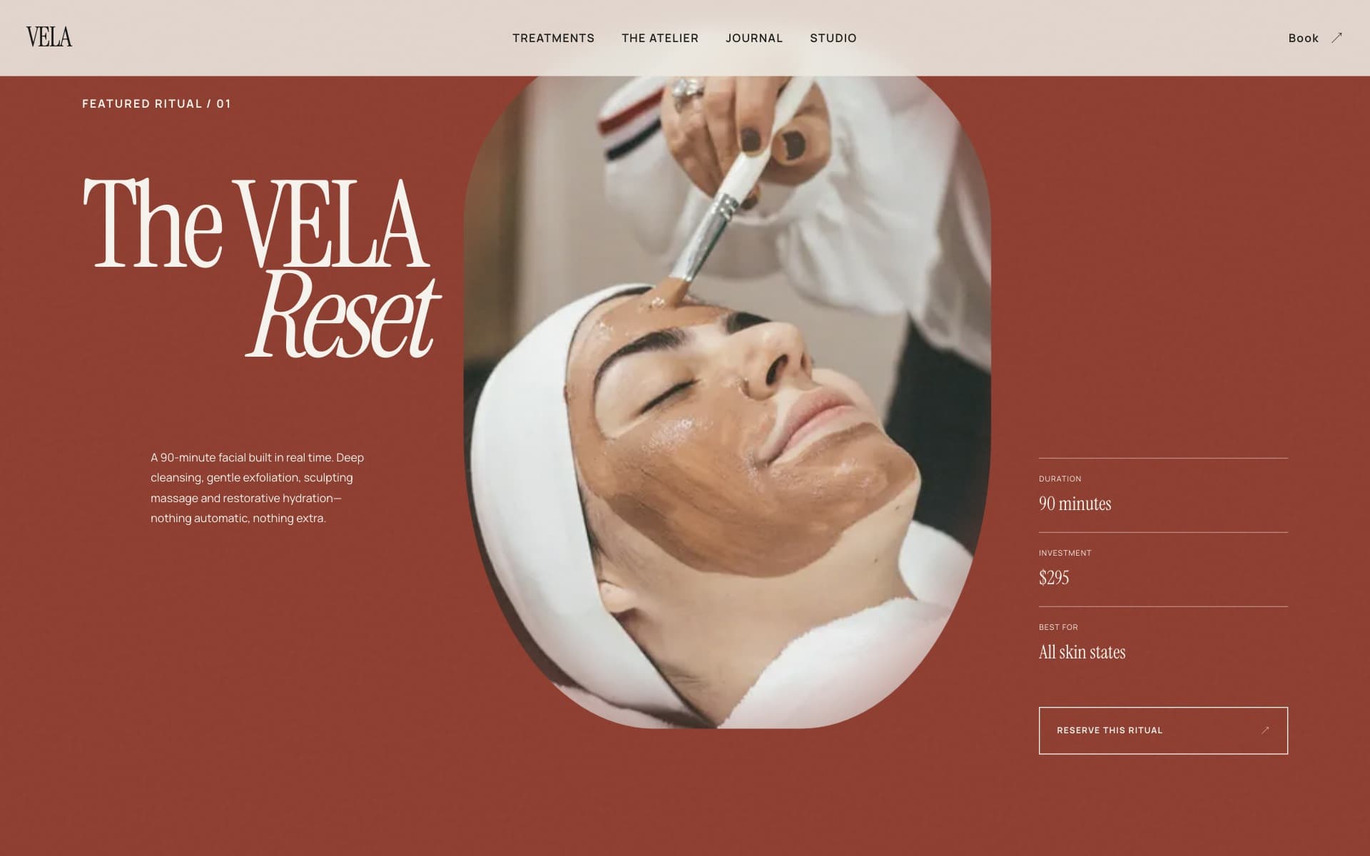 Featured VELA Reset ritual introduction section