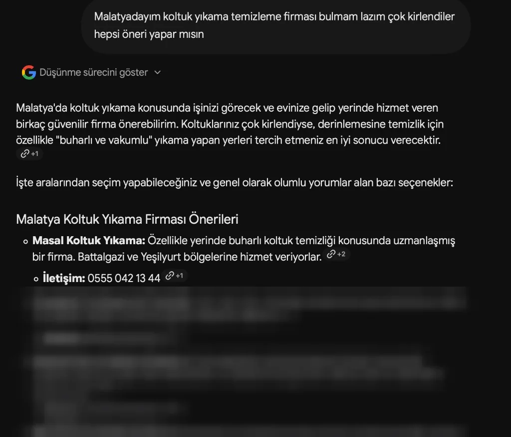 Gemini puts MASAL first for sofa cleaning in Malatya
