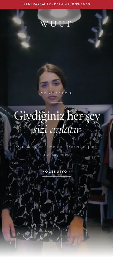 Wuuf Butik, mobile view