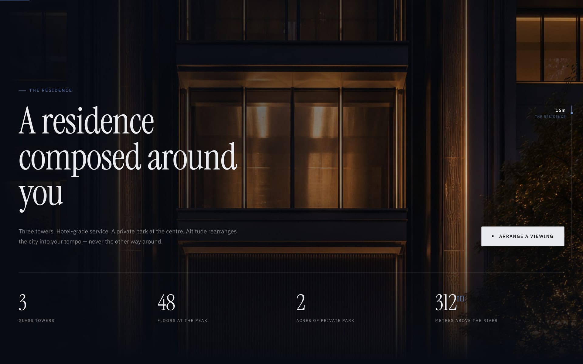 Residence types and living spaces introduction section