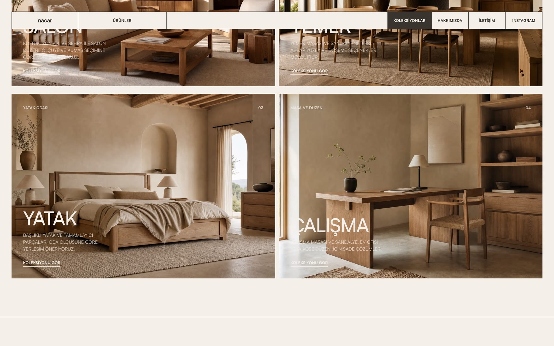Nacar Mobilya living room collection product cards