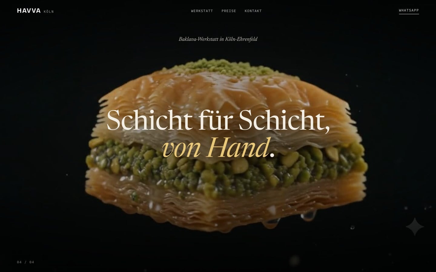 HAVVA Baklava, desktop view