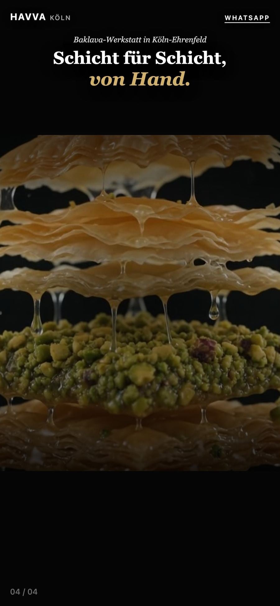 HAVVA Baklava — mobile view