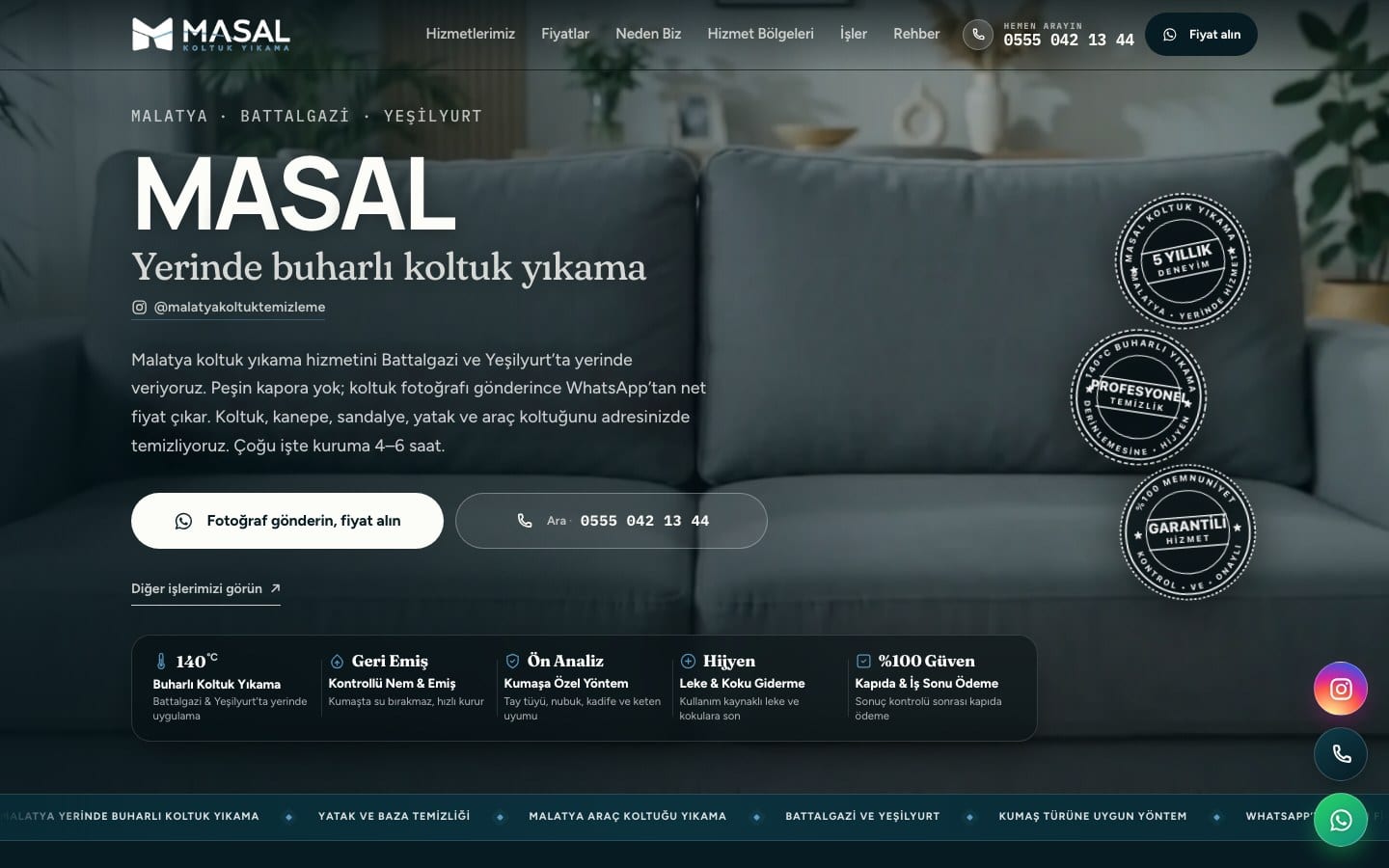 MASAL Koltuk Yıkama