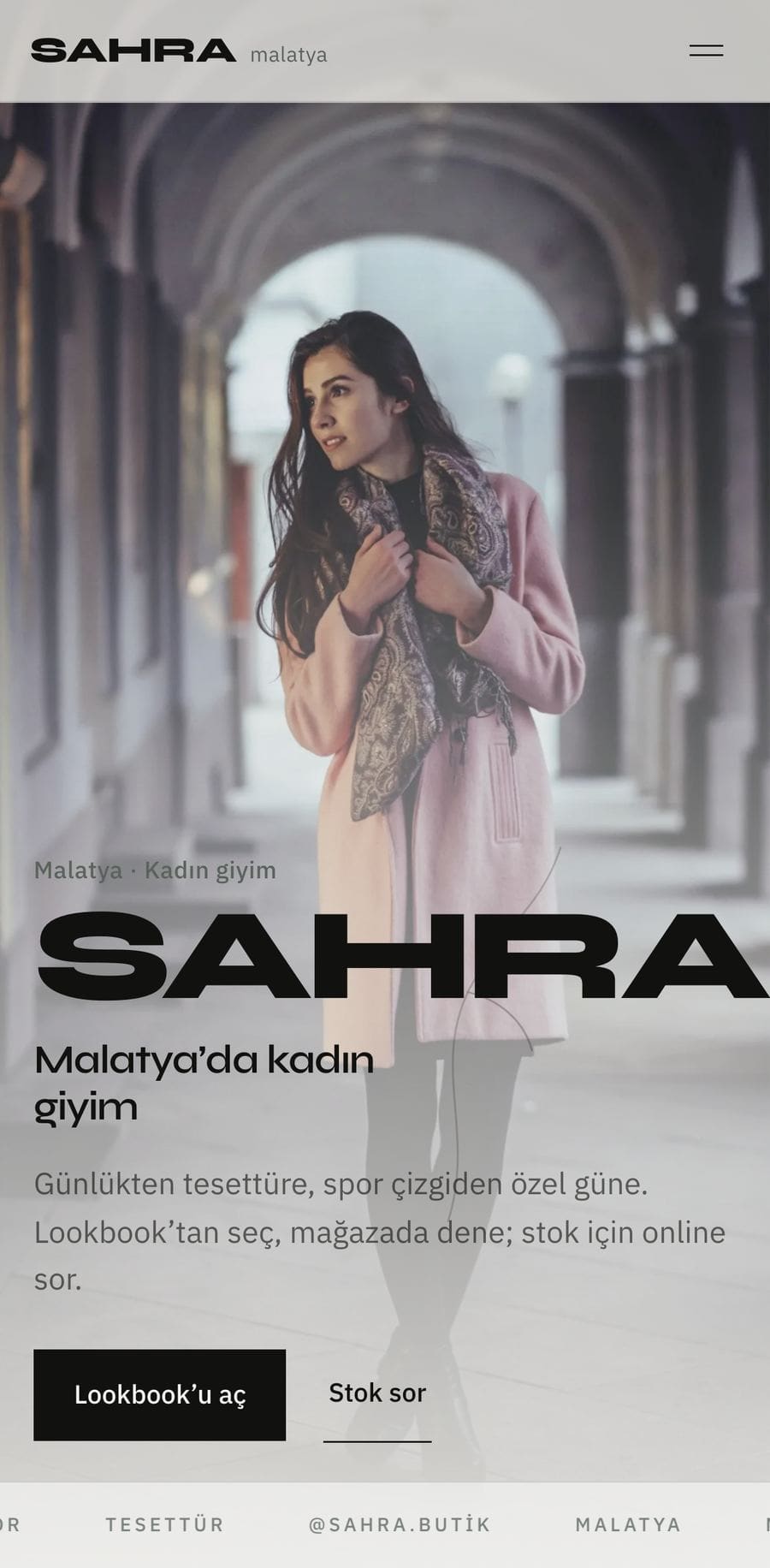 Sahra Butik, mobil görünüm