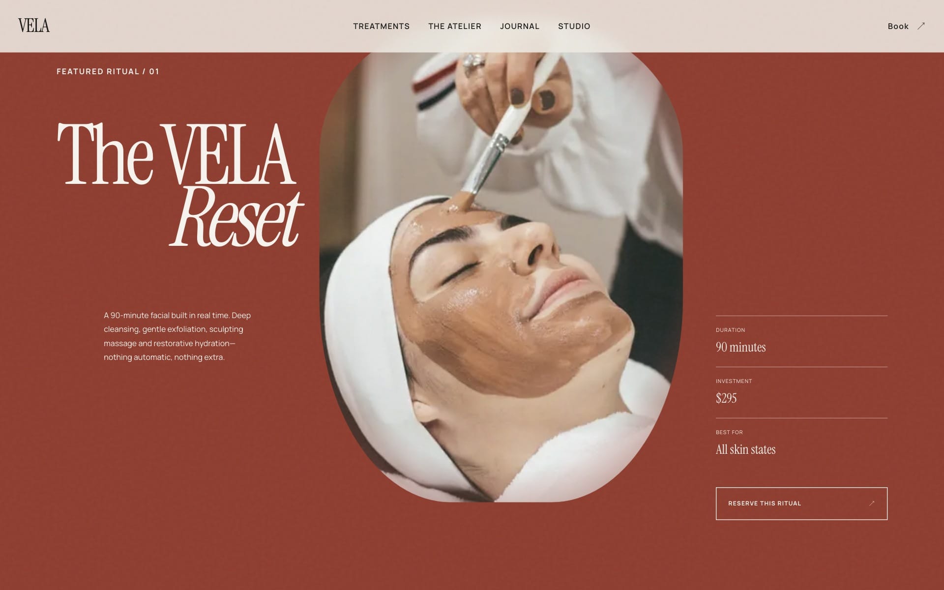 Featured VELA Reset ritual introduction section