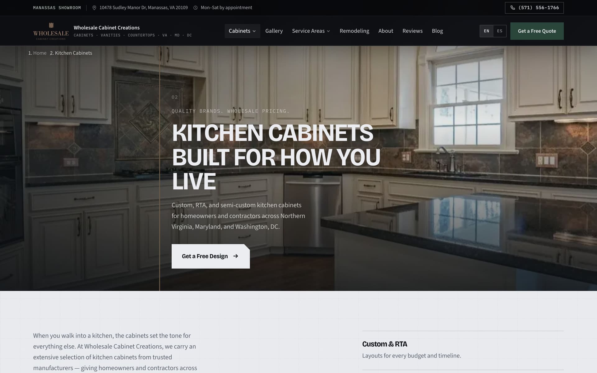 Wholesale Cabinet Creations, mutfak dolapları
