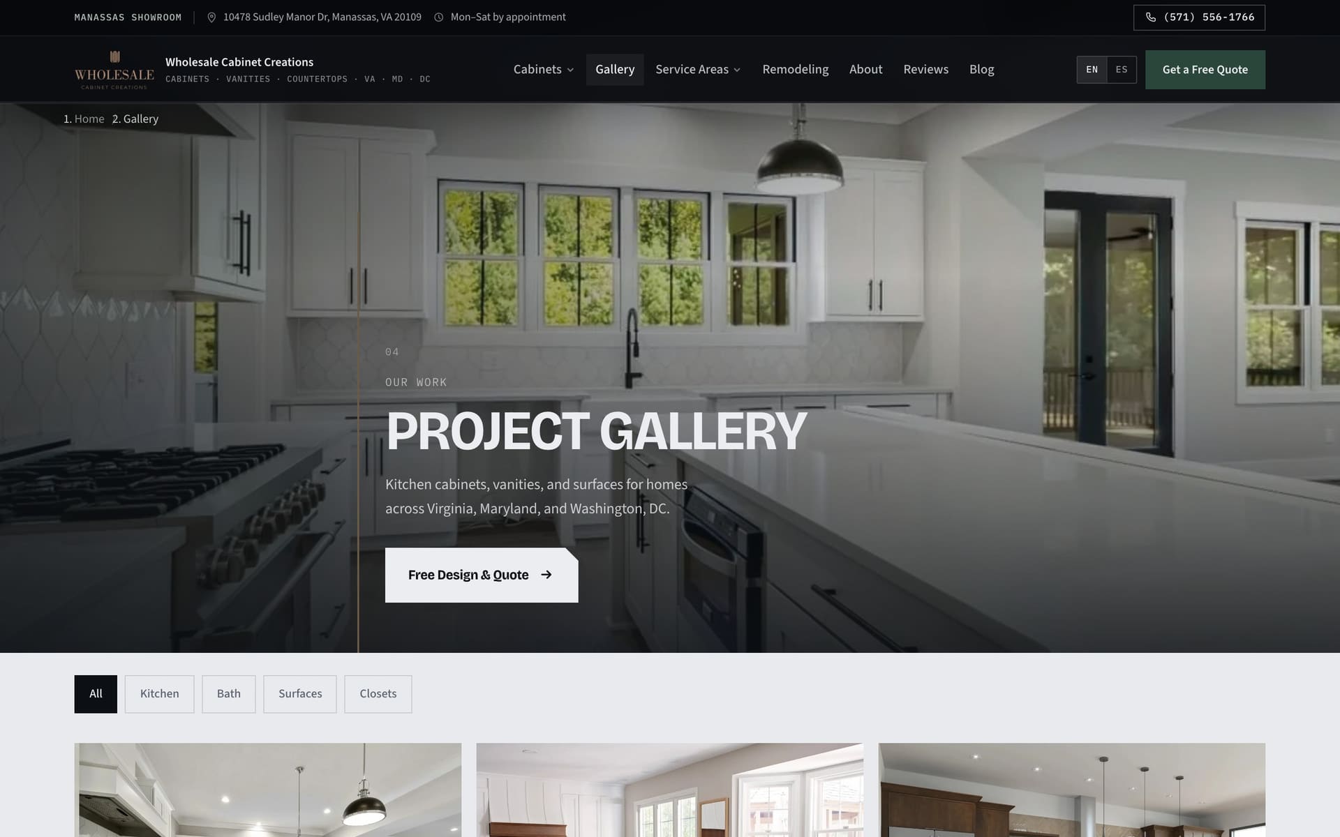 Wholesale Cabinet Creations, proje galerisi