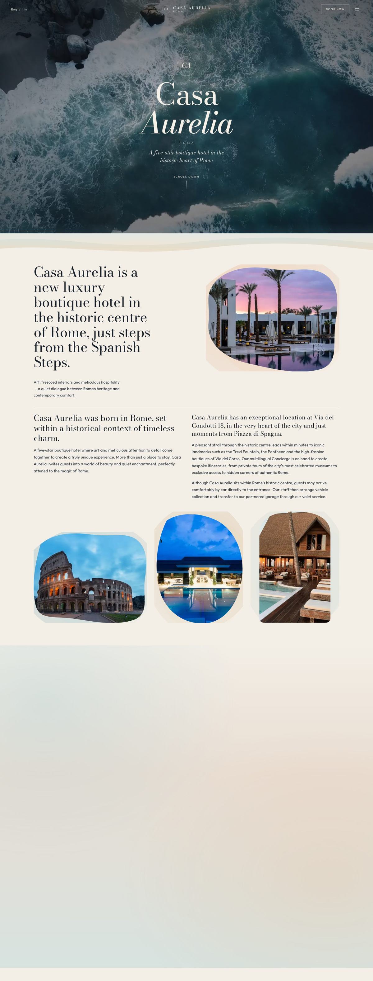 Casa Aurelia Roma — desktop view
